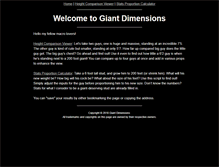 Tablet Screenshot of giantdimensions.com